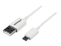 StarTech.com Câble Micro USB 50 cm - A vers Micro B - Cordon Micro USB 2.0 - 1x USB A (M) 1x USB Micro B (M) - Blanc 0.5m - Câble USB - Micro-USB de type B (M) pour USB (M) - USB 2.0 - 0.5 m - moulé - blanc - pour P/N: HB30C4AFS, USB3SMDOCK4K, USBEXTPAA2MW, USBEXTPAA3MW, USBPAUB1MW, USBPAUB2MW USBPAUB50CMW