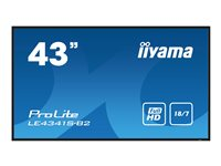 iiyama ProLite LE4341S-B2 - Classe de diagonale 43" (42.5" visualisable) écran LCD rétro-éclairé par LED - signalisation numérique - 1080p 1920 x 1080 - Collerette noire avec finition brillant LE4341S-B2