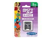 Integral - Carte mémoire flash (adaptateur microSDHC - SD inclus(e)) - 8 Go - Class 4 - micro SDHC INMSDH8G4V2