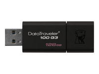 Kingston DataTraveler 100 G3 - Clé USB - 128 Go - USB 3.0 - noir DT100G3/128GB