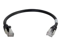 C2G Cat6a Booted Shielded (STP) Network Patch Cable - Cordon de raccordement - RJ-45 (M) pour RJ-45 (M) - 5 m - STP - CAT 6a - moulé, sans crochet, bloqué - noir 89919