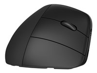 HP 925 - Souris verticale - ergonomique - 6 boutons - sans fil - 2.4 GHz, Bluetooth 5.3 - récepteur sans fil USB - noir - emballage 100 % papier 6H1A5AA#ABB