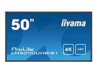 iiyama ProLite LH5070UHB-B1 - Classe de diagonale 50" (49.5" visualisable) écran plat LCD - signalisation numérique - 4K UHD (2160p) 3840 x 2160 - noir mat LH5070UHB-B1