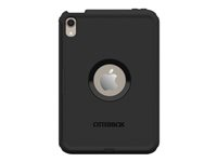 OtterBox Defender Series - Coque de protection pour tablette - support de bouclier - polycarbonate, caoutchouc synthétique - noir - pour Apple iPad mini (6ème génération) 77-87478