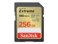 SanDisk Extreme - Carte mémoire flash - 256 Go - Video Class V30 / UHS-I U3 / Class10 - SDHC UHS-I SDSDXVV-256G-GNCIN