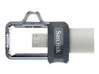 SanDisk Ultra Dual M3.0 - Clé USB - 256 Go - USB 3.0 / micro USB SDDD3-256G-G46