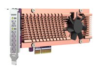 QNAP QM2-2P-344 - Contrôleur de stockage - M.2 - PCIe - profil bas - PCIe 3.0 x4 - pour QNAP QGD-1600 QM2-2P-344A