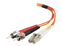 C2G Low-Smoke Zero-Halogen - Cordon de raccordement - LC multi-mode (M) pour ST multi-mode (M) - 2 m - fibre optique - 62,5 / 125 microns - orange 85272