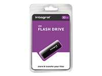 Integral - Clé USB - 32 Go - USB 2.0 - noir INFD32GBBLK.