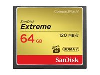SanDisk Extreme - Carte mémoire flash - 64 Go - 567x - CompactFlash SDCFXSB-064G-G46