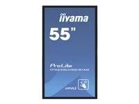 iiyama ProLite TF5539UHSC-B1AG - Classe de diagonale 55" écran LCD rétro-éclairé par LED - signalétique numérique interactive - avec écran tactile (multi-touches) - 4K UHD (2160p) 3840 x 2160 - noir mat TF5539UHSC-B1AG