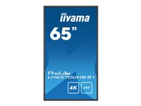 iiyama ProLite LH6570UHB-B1 - Classe de diagonale 65" (64.5" visualisable) écran LCD rétro-éclairé par LED - signalisation numérique - Android - 4K UHD (2160p) 3840 x 2160 - noir, finition matte LH6570UHB-B1