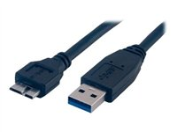 MCL Samar - Câble USB - USB à 9 broches Type A (M) pour Micro-USB Type B 10 broches (M) - 1.8 m MC923AHB-2M/N