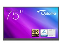 Optoma Creative Touch 3751RK - Classe de diagonale 75" 3-Series écran LCD rétro-éclairé par LED - interactive - avec tableau blanc et écran tactile (multi-touche) - 4K UHD (2160p) 3840 x 2160 - Direct LED H1F0H01BW101