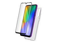 BIGBEN Connected Protection Pack - Coque de protection pour téléphone portable - polyuréthanne thermoplastique (TPU) - transparent - avec Protecteur d'écran en verre trempé - pour Huawei Y6p PACKSILIVTY6P