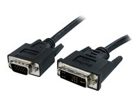 StarTech.com Câble écran DVI vers VGA - DVI-A (M) vers VGA HD15 (M) - 3m - Cordon DVI VGA - 1x DVI-A (analogique) mâle, 1x VGA HD-15 mâle - Câble vidéo - HD-15 (VGA) (M) pour DVI-A (M) - 3 m - moulé, vis moletées - noir DVIVGAMM3M