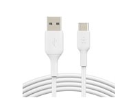 Belkin BOOST CHARGE - Câble USB - 24 pin USB-C (M) pour USB (M) - 3 m - blanc CAB001BT3MWH