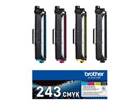 Brother TN243CMYK Value Pack - Pack de 4 - noir, jaune, cyan, magenta - original - cartouche de toner - pour Brother DCP-L3510, L3517, L3550, HL-L3210, L3230, L3270, MFC-L3710, L3730, L3750, L3770 TN243CMYK