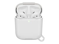 OtterBox Ispra Series - Étui pour écouteurs sans fil - polycarbonate, alliage de zinc, élastomère thermoplastique (TPE) - gris cristal lune - pour Apple AirPods (1ère génération, 2e génération) 77-65502