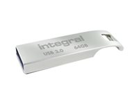Integral Arc USB 3.0 - Clé USB - 64 Go - USB 3.0 - zinc INFD64GBARC3.0