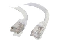 C2G Cat6a Booted Shielded (STP) Network Patch Cable - Cordon de raccordement - RJ-45 (M) pour RJ-45 (M) - 2 m - STP - CAT 6a - moulé, sans crochet, bloqué - blanc 89937