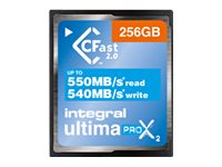 Integral UltimaPro X2 - Carte mémoire flash - 256 Go - 3000x/3666x - CFast 2.0 INCFA256G-550/540