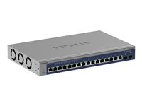 NETGEAR XS516TM - Commutateur - 2+/L3 Lite - intelligent - 16 x 10/25 Gigabit Ethernet + 2 x Ethernet SFP+ de 10Go (liaison montante) - de bureau, Montable sur rack XS516TM-100EUS