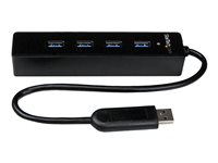 StarTech.com Hub USB 3.0 4 ports - Hub USB3 Externe Portable avec câble intégré - Concentrateur USB 3.0 - 4x USB A (F) 1x USB A (M) - Concentrateur (hub) - 4 x SuperSpeed USB 3.0 - de bureau - pour P/N: FCREADMICRO3, MSDREADU3CA ST4300PBU3