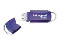 Integral Courier - Clé USB - 32 Go - USB 2.0 - bleu transparent INFD32GBCOU