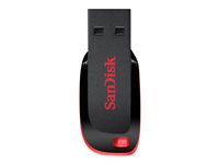 SanDisk Cruzer Blade - Clé USB - 32 Go - USB 2.0 - rouge, noir brillant SDCZ50-032G-B35