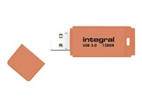Integral Neon - Clé USB - 128 Go - USB 3.0 - orange INFD128GBNEONOR3.0