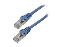 MCL - Cordon de raccordement - RJ-45 (M) pour RJ-45 (M) - 5 m - SFTP - CAT 6 - moulé, sans crochet, bloqué - bleu FCC6BMSF-5M/B