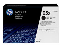 HP 05X - Pack de 2 - à rendement élevé - noir - originale - LaserJet - cartouche de toner ( CE505XD ) - pour LaserJet P2054, P2055, P2056, P2057 CE505XD