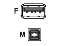 MCL - Adaptateur USB - USB (F) pour USB type B (M) USB-AF/BM