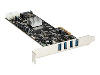 StarTech.com Carte contrôleur PCI Express à 4 ports USB 3.0 avec 4 voies dédiées de 5 Gb/s, UASP et alimentation SATA / LP4 - Adaptateur USB - PCIe x4 - USB 3.0 x 4 - pour P/N: BNDTB10GI, BNDTB210GSFP, BNDTB310GNDP, BNDTB410GSFP, BNDTB4M2E1, BNDTBUSB3142 PEXUSB3S44V