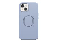 OtterBox OtterGrip Symmetry Series - Coque de protection pour téléphone portable - compatibilité avec MagSafe - polycarbonate, caoutchouc synthétique - vous faites du bleu (bleu) - pour Apple iPhone 15 Plus 77-93160