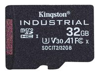 Kingston Industrial - Carte mémoire flash - 32 Go - A1 / Video Class V30 / UHS-I U3 / Class10 - microSDHC UHS-I SDCIT2/32GBSP