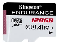 Kingston High Endurance - Carte mémoire flash - 128 Go - A1 / UHS-I U1 / Class10 - microSDXC UHS-I SDCE/128GB