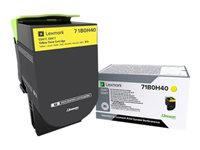 Lexmark X417 - À rendement élevé - jaune - original - cartouche de toner LCCP - pour Lexmark CS417dn, CS517de, CX417de, CX517de 71B0H40