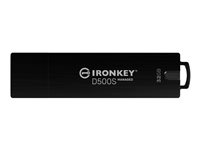 Kingston IronKey D500SM - Clé USB - chiffré - 32 Go - USB 3.2 Gen 1 - Conformité TAA IKD500SM/32GB