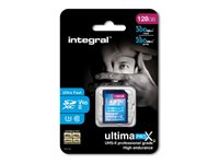 Integral UltimaPro X2 - Carte mémoire flash - 128 Go - Video Class V90 / UHS-II U3 / Class10 - microSDXC UHS-II INSDX128G-300/280U2