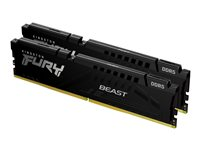 Kingston FURY Beast - DDR5 - kit - 64 Go: 2 x 32 Go - DIMM 288 broches - 6000 MHz / PC5-48000 - CL30 - 1.4 V - mémoire sans tampon - on-die ECC - noir KF560C30BBK2-64