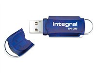 Integral Courier - Clé USB - 64 Go - USB 2.0 - bleu INFD64GBCOU