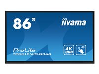 iiyama ProLite TE8612MIS-B3AG - Classe de diagonale 86" (85.6" visualisable) écran LCD rétro-éclairé par LED - signalétique numérique interactive - avec écran tactile (multi-touch) / capacité PC en option (slot-in) - 4K UHD (2160p) 3840 x 2160 - cadre noir avec finition mate - avec Module WiFi iiyama (OWM002) TE8612MIS-B3AG