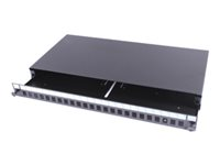 Uniformatic - Panneau modulaire à fibres optiques - montable sur rack - noir - 1U - 19" - 24 ports 27800