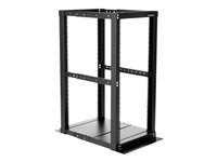 StarTech.com Rack Serveur 25U 4 montants - Bâti Rack à Profondeur Réglable - Rack 25U - Rack - noir plat - 25U - pour P/N: CABCAGENUTS6, CABSCREWM52, CABSCREWSM6, CABSCRWM520, CABSCRWM620, CABSCRWS1224 4POSTRACK25