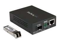StarTech.com Convertisseur de média Gigabit Ethernet fibre optique multimode compact avec SFP - 850nm MM LC - 550 m - Convertisseur de média à fibre optique - 1GbE - 10Base-T, 1000Base-LX, 1000Base-SX, 100Base-TX, 1000Base-T - RJ-45 / LC multi-mode - jusqu'à 550 m - 850 nm - pour P/N: SVA5N3NEUA MCM1110MMLC