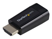 StarTech.com Adaptateur Compact HDMI vers VGA - Convertisseur Vidéo HDMI vers VGA - 1920 x 1280 / 1080p - Adaptateur vidéo - HDMI mâle pour HD-15 (VGA) femelle - 4.5 cm - noir - actif - pour P/N: DKT30CSDHPD3, SV211HDUC, SV221HUC4K HD2VGAMICRO