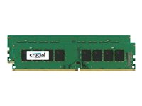 Crucial - DDR4 - kit - 32 Go: 2 x 16 Go - DIMM 288 broches - 2400 MHz / PC4-19200 - CL17 - 1.2 V - mémoire sans tampon - non ECC CT2K16G4DFD824A