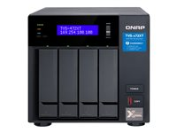 QNAP TVS-472XT - Serveur NAS - 4 Baies - SATA 6Gb/s - RAID RAID 0, 1, 5, 6, 10, JBOD, disque de réserve 5, 6 disques de secours, disque de réserve 10, disque de réserve 1 - RAM 4 Go - Gigabit Ethernet / 2.5 Gigabit Ethernet / 5 Gigabit Ethernet / 10 Gigabit Ethernet - iSCSI support TVS-472XT-I3-4G